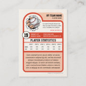 Aangepaste Baseball Trading Kaart,  Speler Kaart Contactkaartje (Achterkant)