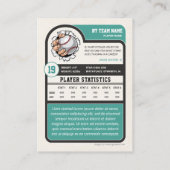 Aangepaste Baseball Trading Kaart, Speler Kaart Contactkaartje (Achterkant)