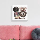 Aangepaste Baseball Vader Foto Naam Canvas Afdruk (Insitu (Woonkamer))