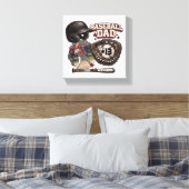 Aangepaste Baseball Vader Foto Naam Canvas Afdruk (Insitu (Slaapkamer))