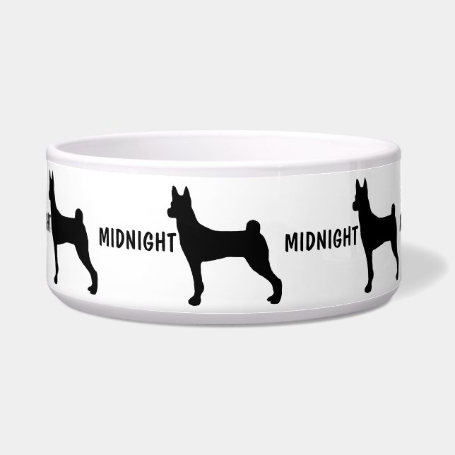Aangepaste Basenji Hondenkom Voerbakje (Voorkant)
