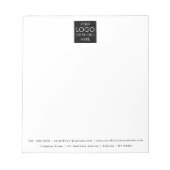 Aangepaste Basic Business Logo en contactgegevens Notitieblok (Voorkant)