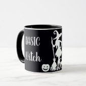 Aangepaste BASIC Hekserij met Kat Grappig Cadeau C Mok (Voorkant links)