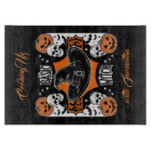 Aangepaste Basic Witch Board Skulls Halloween look Snijplank (Voorkant)