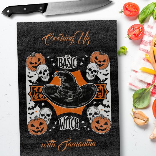 Aangepaste Basic Witch Board Skulls Halloween look Snijplank