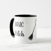 Aangepaste BASIC WITCH Broom Funny Gift Cool Aesth Mok (Voorkant links)