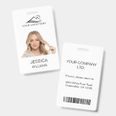 Aangepaste basis bedrijf werknemersfoto ID-kaart Badge (Voor- en achterkant)