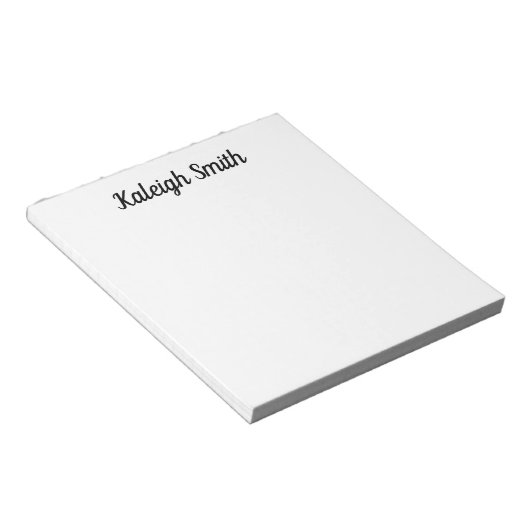 Aangepaste basis vaste, witte penseel notitieblok (Schuin)