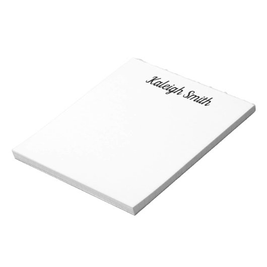 Aangepaste basis vaste, witte penseel notitieblok (Linkerzijde)