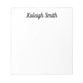 Aangepaste basis vaste, witte penseel notitieblok (Voorkant)