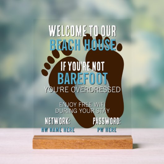 Aangepaste basisinstellingen voor thuisgebruik WiF Acryl Bord (Neutraal)