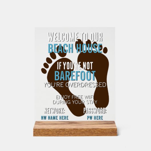 Aangepaste basisinstellingen voor thuisgebruik WiF Acryl Bord (Voorkant)