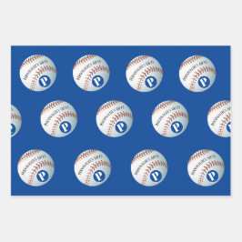 Aangepaste basismonogram inpakpapier vel