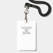 Aangepaste basisschool foto ID-beveiligingsbadge Badge (Achterkant met lanyard)