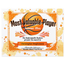 Aangepaste Basketbal Award MVP Gepersonaliseerd Te