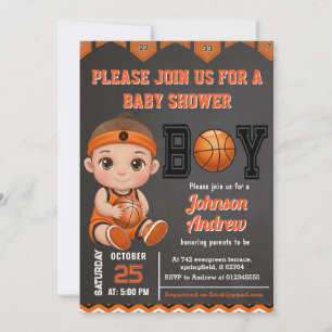 Aangepaste Basketbal Baby Shower Kaart