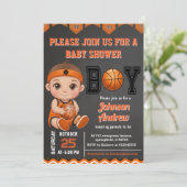 Aangepaste Basketbal Baby Shower Kaart (Staand voorkant)