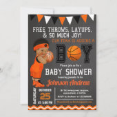 Aangepaste Basketbal Baby Shower Kaart (Voorkant)