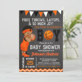 Aangepaste Basketbal Baby Shower Kaart (Staand voorkant)