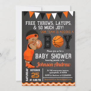 Aangepaste basketbal Baby shower Kaart