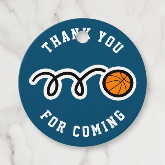 Aangepaste basketbal bedankjes labels (Voorkant)