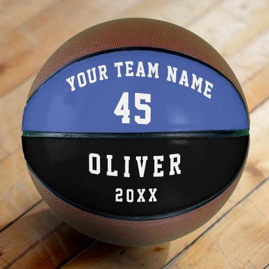 Aangepaste Basketbal Blauwe Speler Team Naam Numme
