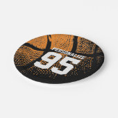 Aangepaste basketbal borden voor verjaardagsfeesta papieren bordje (Gekanteld)