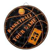 Aangepaste basketbal gepersonaliseerd dartbord (Voorkant)