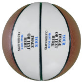 Aangepaste basketbal, gepersonaliseerde Hoops Gift Basketbal (Verticaal)