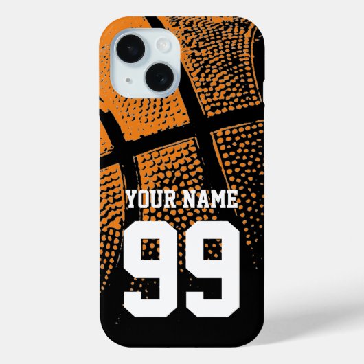 Aangepaste basketbal jersey nummer cool Hoesje-Mat Case-Mate iPhone Case (Achterkant)