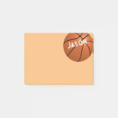 Aangepaste basketbal klaar om te personaliseren post-it® notes (Voorkant)