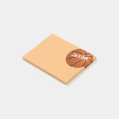 Aangepaste basketbal klaar om te personaliseren post-it® notes (Schuin)