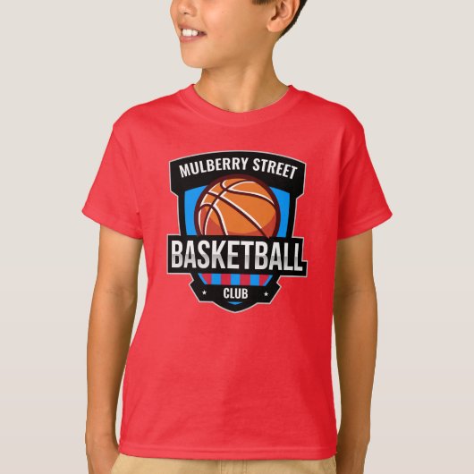 Aangepaste basketbal Logo T-shirt (Voorkant)