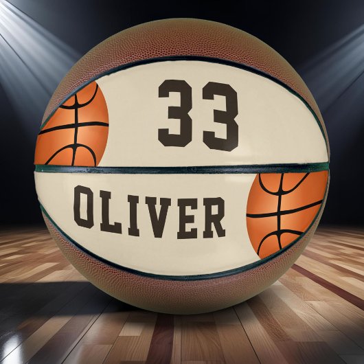 Aangepaste basketbal met naam en nummer van speler