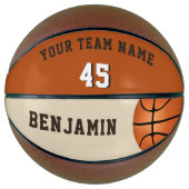 Aangepaste basketbal met teamnaam en nummer (Voorkant)