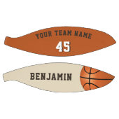 Aangepaste basketbal met teamnaam en nummer (Panelen)