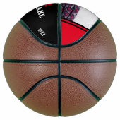 Aangepaste basketbal met teamnaam, nummer, foto (Rechts)
