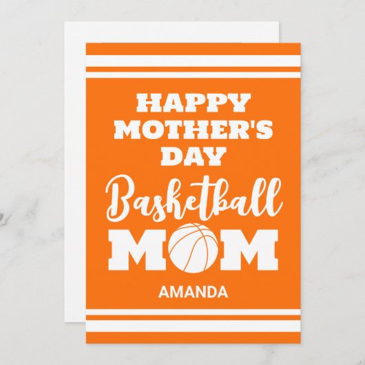 Aangepaste Basketbal Moeder Moederdag Foto Platte  (Voorkant / Achterkant)