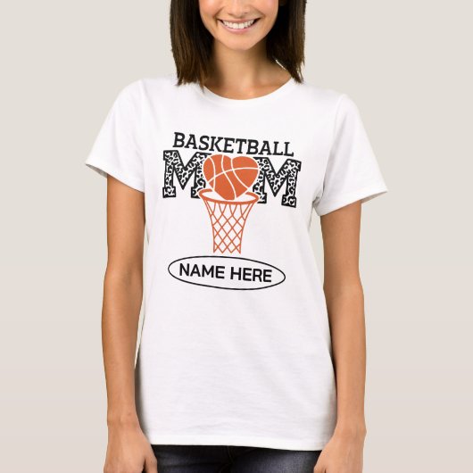 Aangepaste Basketbal Moeder  T-shirt (Voorkant)