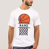 Aangepaste basketbal naam basketbal liefhebbers sp t-shirt (Voorkant)