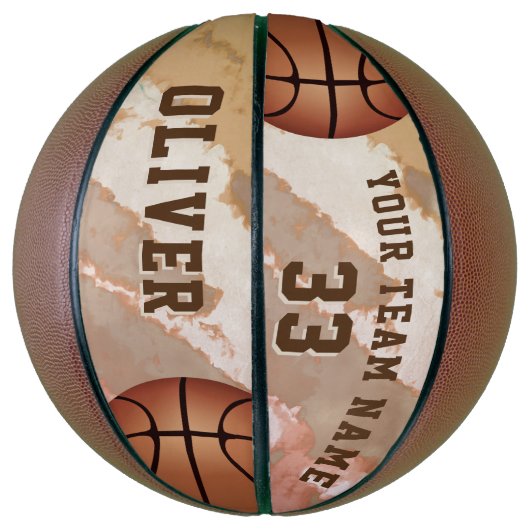 Aangepaste Basketbal Speler Naam Nummer Team (Verticaal)