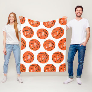 Aangepaste Basketbal Speler Naam Nummer Team Jaar Fleece Deken