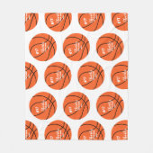 Aangepaste Basketbal Speler Naam Nummer Team Jaar Fleece Deken (Voorkant)