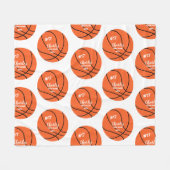 Aangepaste Basketbal Speler Naam Nummer Team Jaar Fleece Deken (Voorkant (Horizontaal))