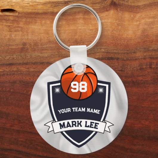 Aangepaste Basketbal Sport Team Sleutelhanger (Voorkant)