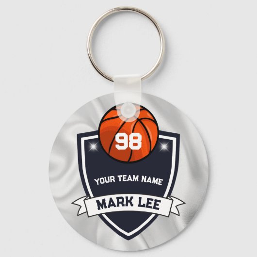 Aangepaste Basketbal Sport Team Sleutelhanger (Achterkant)