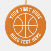 Aangepaste basketbal sporten kerstboom ornament (Voorkant)