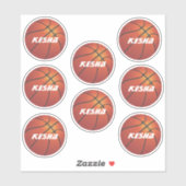 Aangepaste basketbal stickers toevoegen jouw naam (Vel)