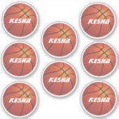Aangepaste basketbal stickers toevoegen jouw naam  (Voorkant)