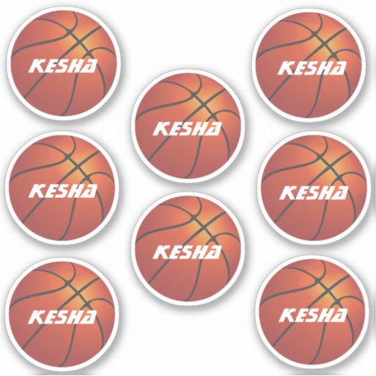 Aangepaste basketbal stickers toevoegen jouw naam (Voorkant)